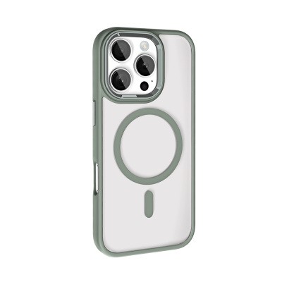 Apple iPhone 16 Pro Kılıf Wireless Şarj Özellikli Zore Krom M-safe Silikon Kapak - 6