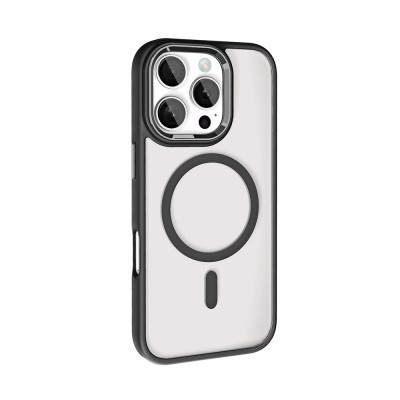 Apple iPhone 16 Pro Kılıf Wireless Şarj Özellikli Zore Krom M-safe Silikon Kapak - 8