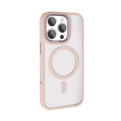 Apple iPhone 16 Pro Kılıf Wireless Şarj Özellikli Zore Krom M-safe Silikon Kapak - 2