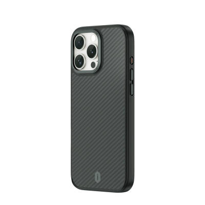 Apple iPhone 16 Pro Kılıf Wiwu DCC-205 M-safe Şarj Özellikli Aramid Fiber Tasarım Kapak - 4