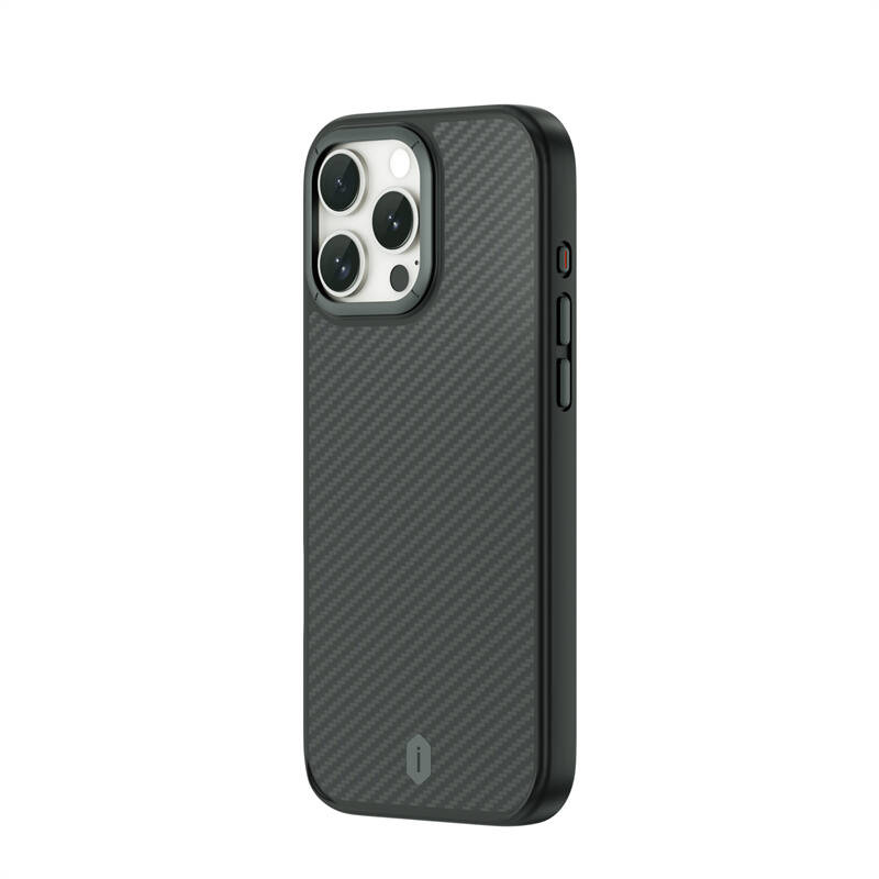 Apple iPhone 16 Pro Kılıf Wiwu DCC-205 M-safe Şarj Özellikli Aramid Fiber Tasarım Kapak - 4