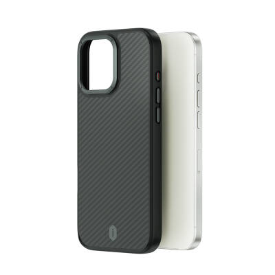 Apple iPhone 16 Pro Kılıf Wiwu DCC-205 M-safe Şarj Özellikli Aramid Fiber Tasarım Kapak - 5