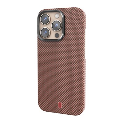 Apple iPhone 16 Pro Kılıf Wiwu DCC-208 M-safe Şarj Özellikli Kamera Standlı Aramid Fiber Tasarım Kapak - 22