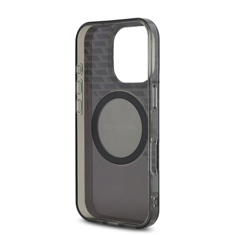 Apple iPhone 16 Pro Max Case AMG Original Licensed Smoked Magsafe Charging Feature and IML Printing Logo Cover - 8