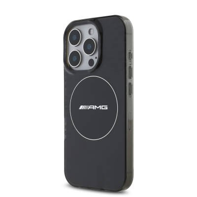 Apple iPhone 16 Pro Max Case AMG Original Licensed Smoked Magsafe Charging Feature and IML Printing Logo Cover - 3