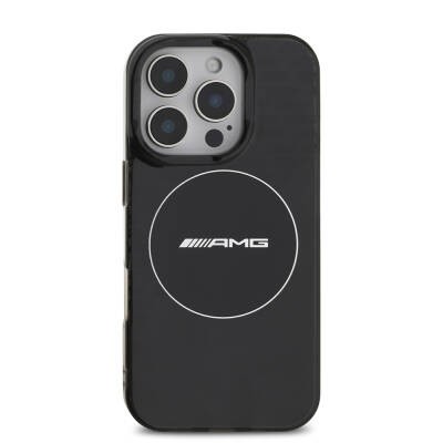 Apple iPhone 16 Pro Max Case AMG Original Licensed Smoked Magsafe Charging Feature and IML Printing Logo Cover - 4