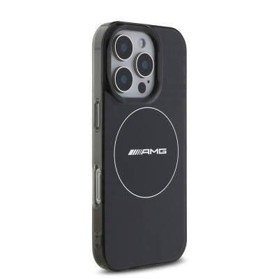 Apple iPhone 16 Pro Max Case AMG Original Licensed Smoked Magsafe Charging Feature and IML Printing Logo Cover - 5