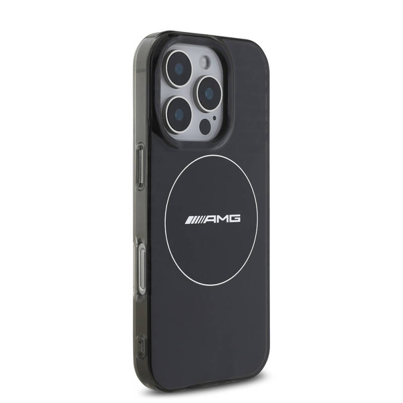 Apple iPhone 16 Pro Max Case AMG Original Licensed Smoked Magsafe Charging Feature and IML Printing Logo Cover - 5