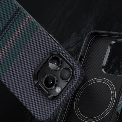Apple iPhone 16 Pro Max Case Benks Aurora ArmorPro Kevlar Cover Carbon Fiber Design Magsafe Charging Feature - 12