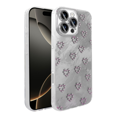 Apple iPhone 16 Pro Max Case Camera Protection Figured Zore Ponti Silicone Cover - Zore