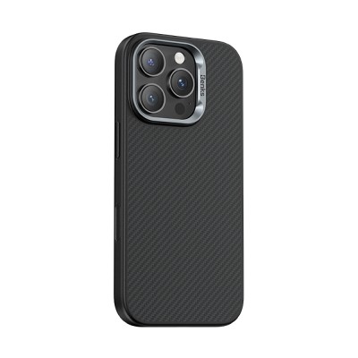 Apple iPhone 16 Pro Max Case Carbon Fiber M-safe Charging Case with Camera Control Button Benks Hybrid ArmorPro 600D Kevlar Cover - 3