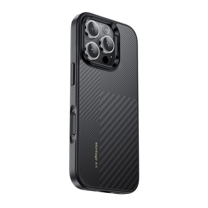 Apple iPhone 16 Pro Max Case Carbon Fiber M-safe Charging Feature Camera Control Button Benks Hybrid ArmorPro Montage Kevlar Cover - 11