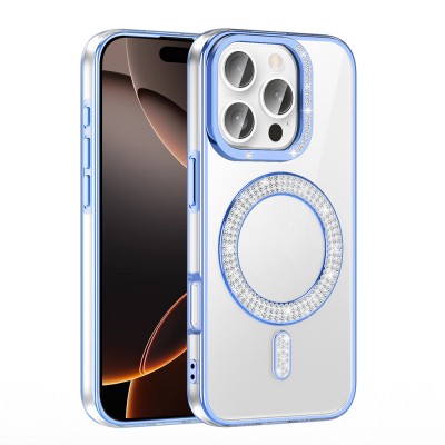 Apple iPhone 16 Pro Max Case Diamond Stone Design Magsafe Charging Zore Karetta Silicone Cover - 14
