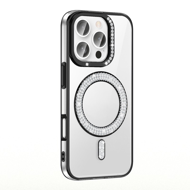 Apple iPhone 16 Pro Max Case Diamond Stone Design Magsafe Charging Zore Karetta Silicone Cover - 7