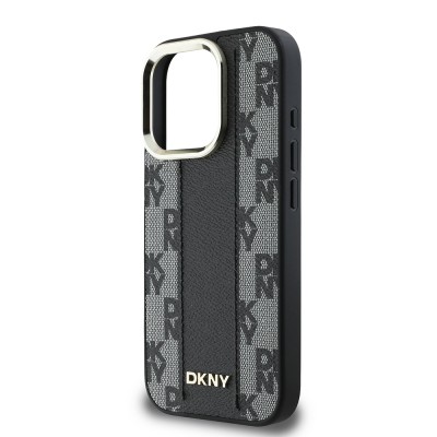 Apple iPhone 16 Pro Max Case DKNY Original Licensed Magsafe Charging Feature 3D Printed Checkered Pattern Cover - 8
