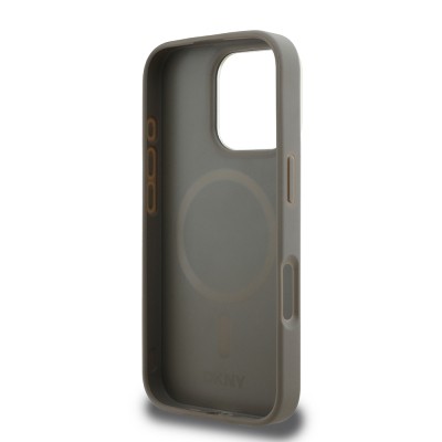 Apple iPhone 16 Pro Max Case DKNY Original Licensed Magsafe Charging Feature 3D Printed Checkered Pattern Cover - 16