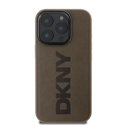 Apple iPhone 16 Pro Max Case DKNY Original Licensed Magsafe Charging Feature PU Leather Plain Cover  - 5
