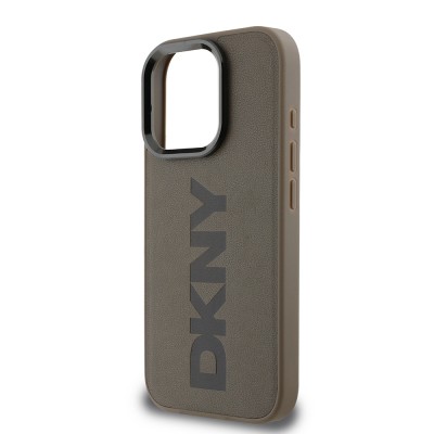 Apple iPhone 16 Pro Max Case DKNY Original Licensed Magsafe Charging Feature PU Leather Plain Cover  - 8