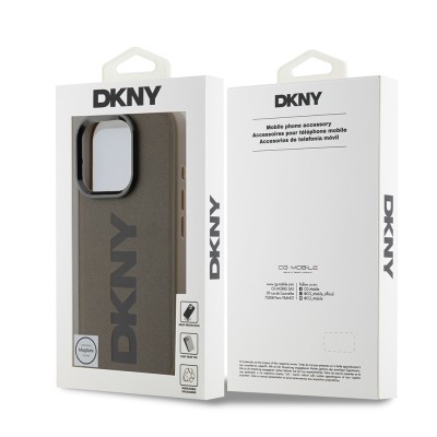 Apple iPhone 16 Pro Max Case DKNY Original Licensed Magsafe Charging Feature PU Leather Plain Cover  - 10