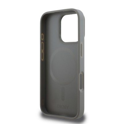 Apple iPhone 16 Pro Max Case DKNY Original Licensed Magsafe Charging Feature PU Leather Plain Cover  - 16