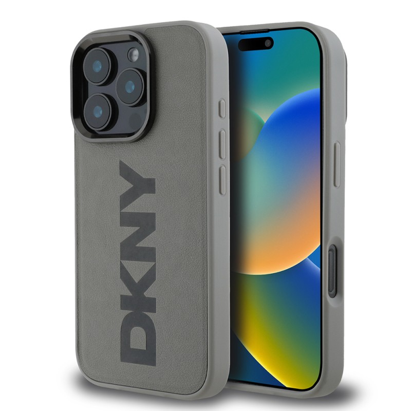 Apple iPhone 16 Pro Max Case DKNY Original Licensed Magsafe Charging Feature PU Leather Plain Cover  - 2