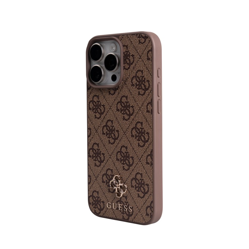 Apple iPhone 16 Pro Max Case Guess Original Licensed M-safe Charging Feature Strap and 4G Logo Card Holder - 3