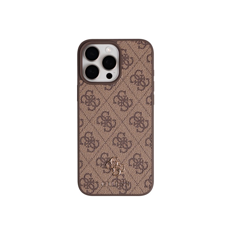 Apple iPhone 16 Pro Max Case Guess Original Licensed M-safe Charging Feature Strap and 4G Logo Card Holder - 4