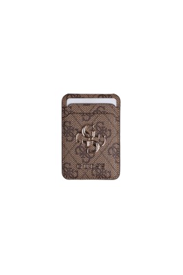 Apple iPhone 16 Pro Max Case Guess Original Licensed M-safe Charging Feature Strap and 4G Logo Card Holder - 8