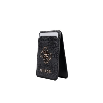 Apple iPhone 16 Pro Max Case Guess Original Licensed M-safe Charging Feature Strap and 4G Logo Card Holder - 16