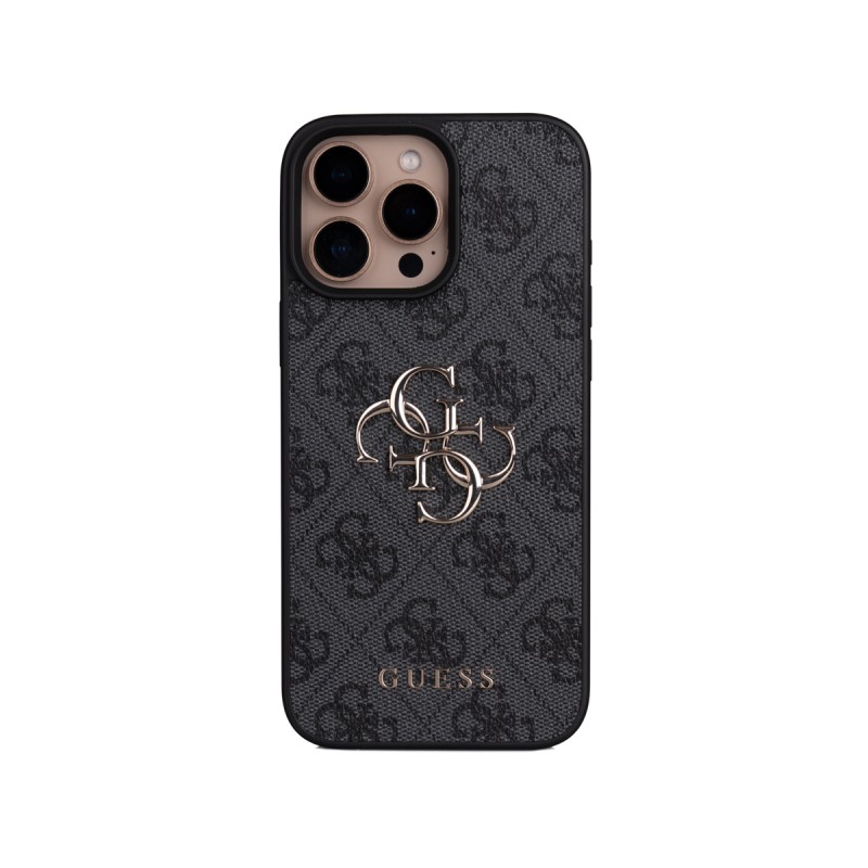 Apple iPhone 16 Pro Max Case Guess Original Licensed PU Leather 4G Large Metal Logo Crossbody Strap Cover - 9