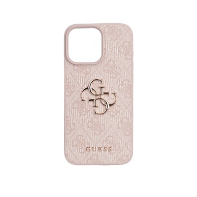 Apple iPhone 16 Pro Max Case Guess Original Licensed PU Leather 4G Large Metal Logo Crossbody Strap Cover - 14