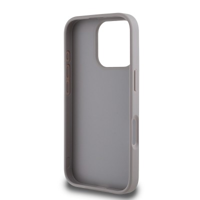 Apple iPhone 16 Pro Max Case Guess Original Licensed Rose Printed Large Metal Logo Design Cover - 8