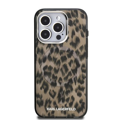 Apple iPhone 16 Pro Max Case Karl Lagerfeld Original Licensed IML Leopard Print Cover - 4