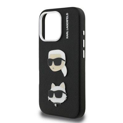 Apple iPhone 16 Pro Max Case Karl Lagerfeld Original Licensed K&C Heads Pin Cover - 15