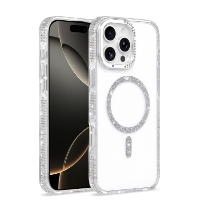 Apple iPhone 16 Pro Max Case M-safe Charging Enabled Zore Tera Silicone Cover - Zore