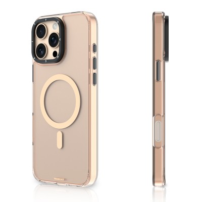 Apple iPhone 16 Pro Max Case M-safe Charging Feature Glass Back Surface TPU Youngkit Gemstone Clear Series Cover - 7