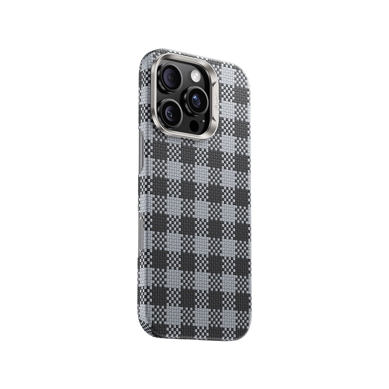 Apple iPhone 16 Pro Max Case M-safe Charging Feature Plaid Design Benks ArmorVichy Kevlar Cover - 7