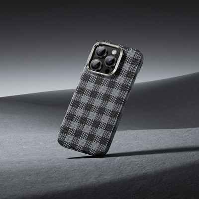 Apple iPhone 16 Pro Max Case M-safe Charging Feature Plaid Design Benks ArmorVichy Kevlar Cover - 11