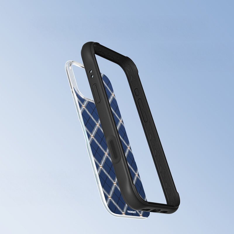 Apple iPhone 16 Pro Max Case M-safe Charging Feature Youngkit Argyle Series Cover - 13