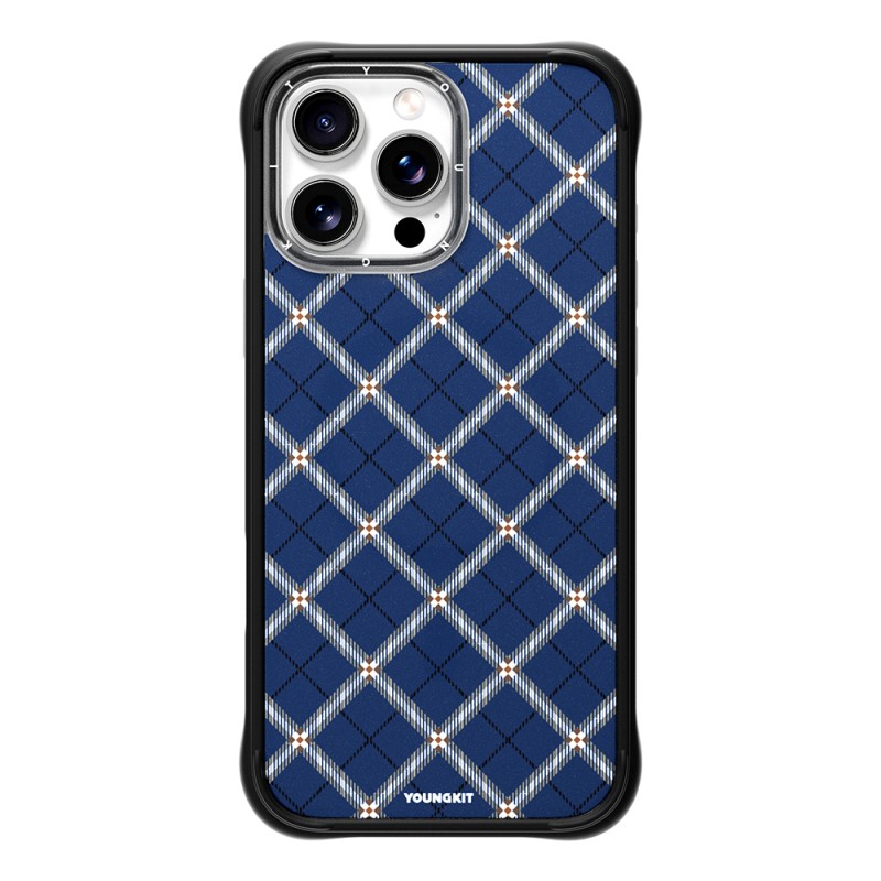 Apple iPhone 16 Pro Max Case M-safe Charging Feature Youngkit Argyle Series Cover - 1