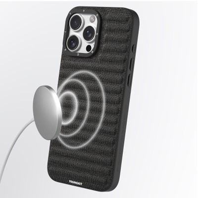 Apple iPhone 16 Pro Max Case M-safe Charging Feature Youngkit Canvas Series Cover - 15