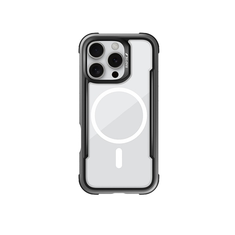 Apple iPhone 16 Pro Max Case Magsafe Charging Feature Airbag Raptic Shield Series Transparent Back Surface Cover - 3