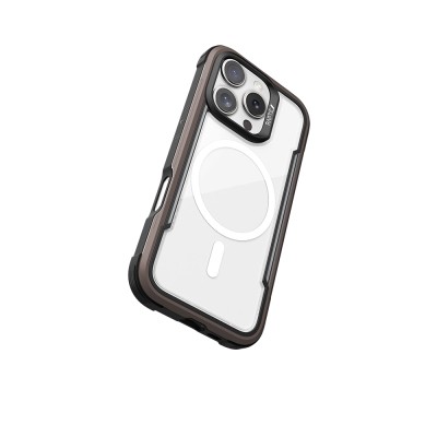 Apple iPhone 16 Pro Max Case Magsafe Charging Feature Airbag Raptic Shield Series Transparent Back Surface Cover - 35