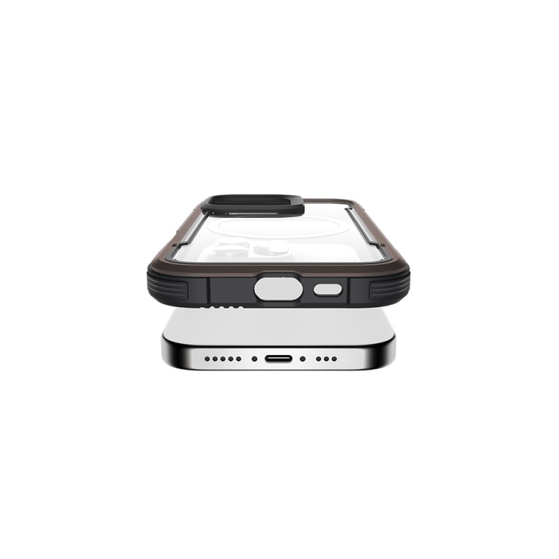 Apple iPhone 16 Pro Max Case Magsafe Charging Feature Airbag Raptic Shield Series Transparent Back Surface Cover - 39