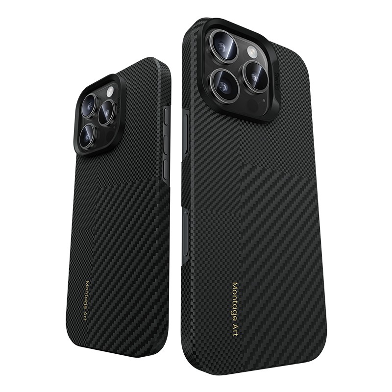 Apple iPhone 16 Pro Max Case Magsafe Charging Feature Carbon Fiber Benks New Series Montage ArmorAir Kevlar Cover - 3