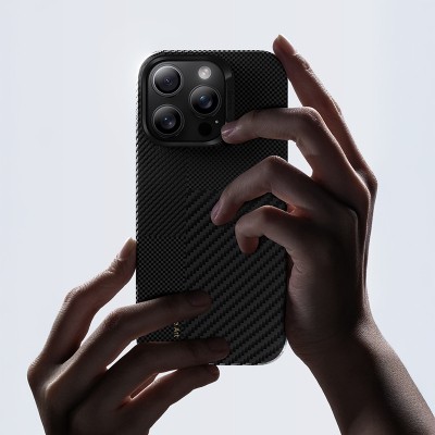 Apple iPhone 16 Pro Max Case Magsafe Charging Feature Carbon Fiber Benks New Series Montage ArmorAir Kevlar Cover - 10