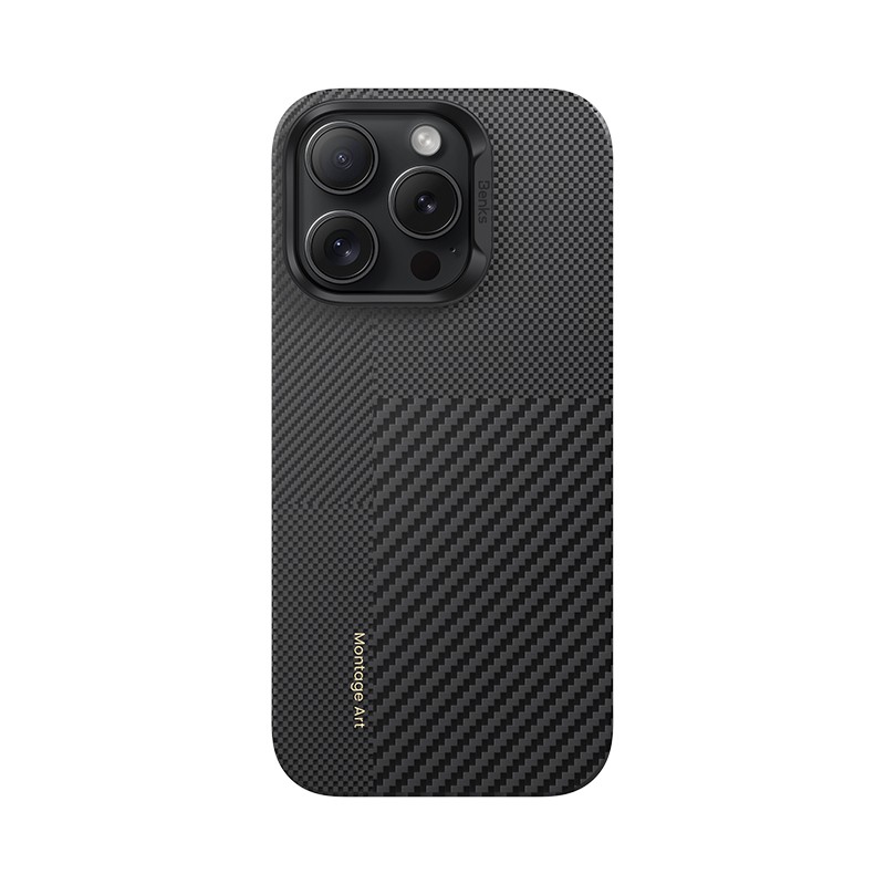 Apple iPhone 16 Pro Max Case Magsafe Charging Feature Carbon Fiber Benks New Series Montage ArmorAir Kevlar Cover - 2
