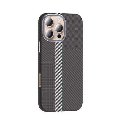Apple iPhone 16 Pro Max Case Magsafe Charging Feature Carbon Fiber Look Zore Gros Cover - 10