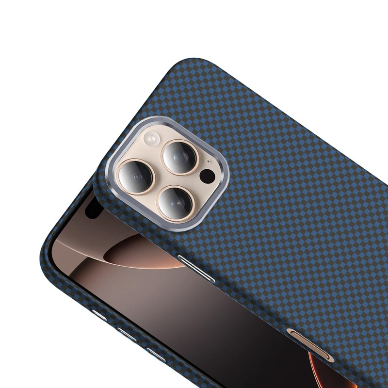 Apple iPhone 16 Pro Max Case Magsafe Charging Feature Carbon Fiber Look Zore Gros Cover - 13