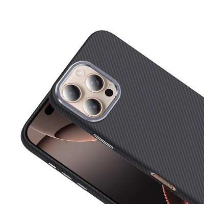 Apple iPhone 16 Pro Max Case Magsafe Charging Feature Carbon Fiber Look Zore Gros Cover - 15